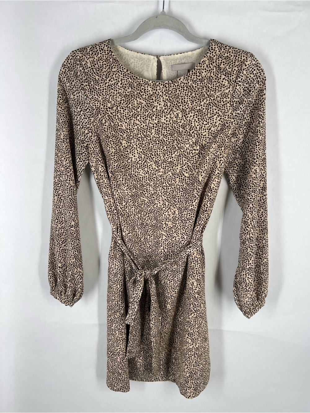 H&M‎ Cheetah Print Tie Waist Mini Dress Size 4